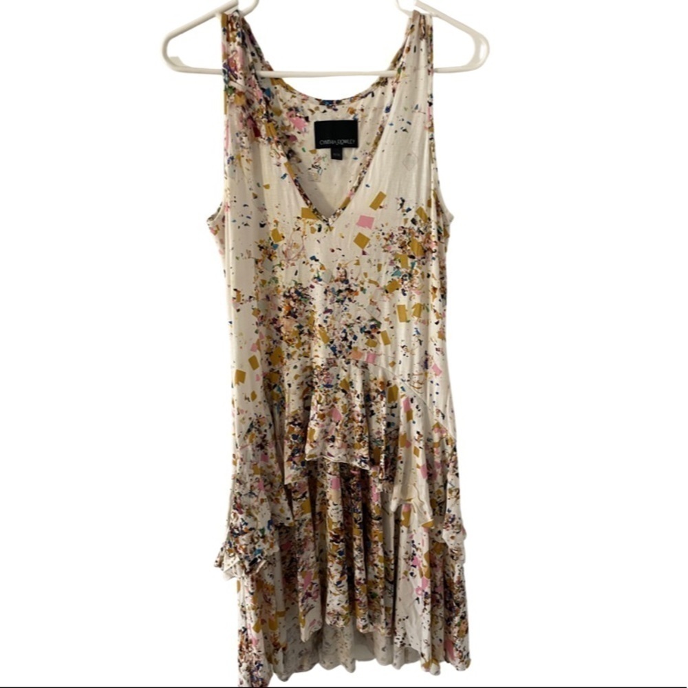 Cynthia Rowley Confetti Tiered Sleeveless Dress